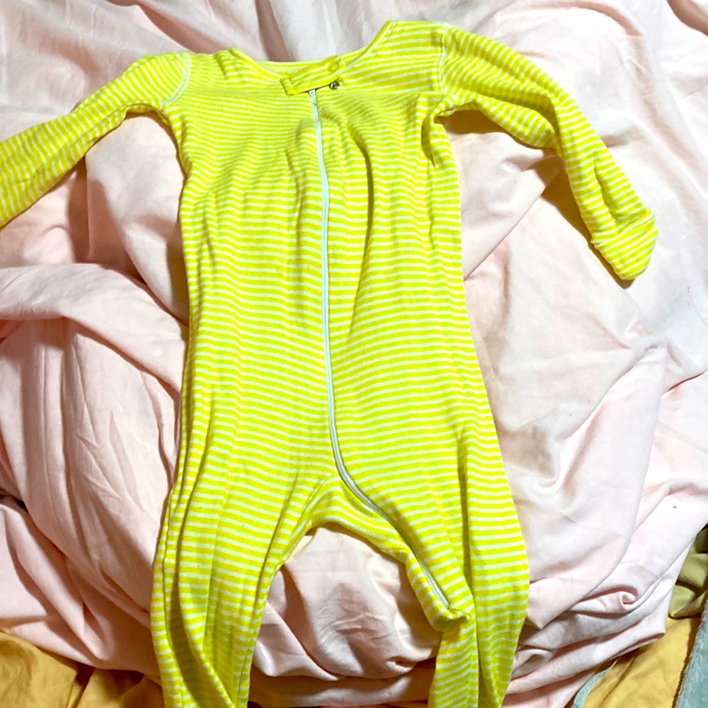 Baby girl primary footie pajamas